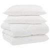 vidaXL Duvet d'hiver avec oreiller 3 pcs Blanc Microfibre