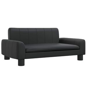 vidaXL Canap&eacute; pour enfants noir 70x45x30 cm similicuir