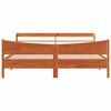 vidaXL Cadre de lit et t&ecirc;te de lit cire marron 200x200 cm bois de pin