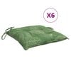 vidaXL Coussins de chaise lot de 6 &agrave; motif de feuilles 50x50x7 cm