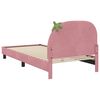 vidaXL Cadre de lit pour enfants avec t&ecirc;te de lit Rose 90 x 200 cm