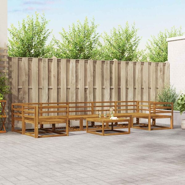 vidaXL Ensemble de canap&eacute;s d'ext&eacute;rieur 8 pcs Naturel