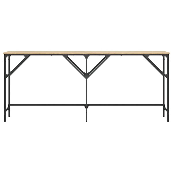 vidaXL Table console ch&ecirc;ne sonoma 180x29x75 cm bois d'ing&eacute;nierie