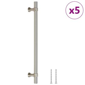 vidaXL Poign&eacute;es d'armoire 5 pcs argent&eacute; 192 mm acier inoxydable