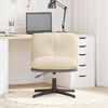 vidaXL Chaise pivotante de bureau Cr&egrave;me Tissu