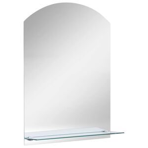vidaXL Miroir mural avec &eacute;tag&egrave;re 20x40 cm Verre tremp&eacute;