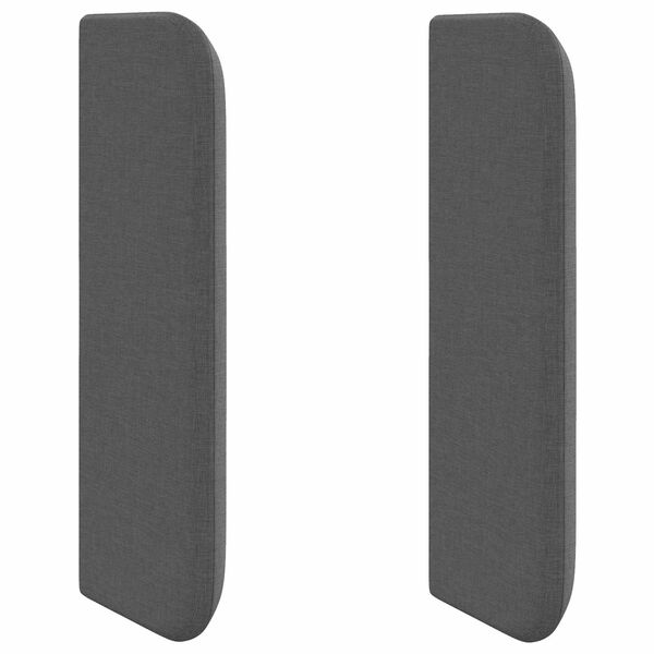 vidaXL Oreille de t&ecirc;te de lit Gris Fonc&eacute; 40,5 x 40,5 x 4 cm tissu
