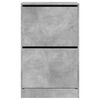 vidaXL Armoire &agrave; chaussures gris b&eacute;ton 60x34x96,5 cm bois d'ing&eacute;nierie