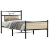 vidaXL Cadre de lit sans matelas ch&ecirc;ne sonoma 90x200 cm