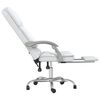vidaXL Fauteuil de massage inclinable de bureau Blanc Similicuir