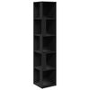 vidaXL Armoire d'angle Noir 33x33x164,5 cm Bois d'ing&eacute;nierie