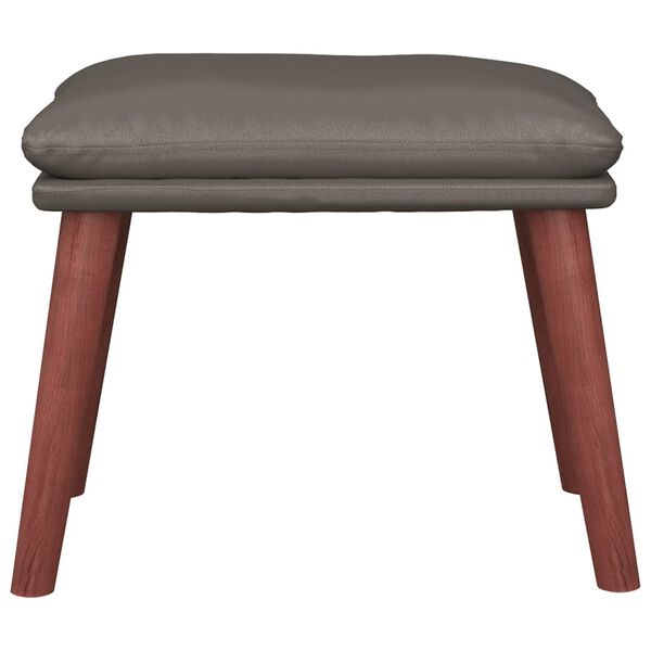 vidaXL Repose-pied Gris 45x29,5x35 cm Similicuir