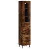vidaXL Buffet haut Ch&ecirc;ne fum&eacute; 34,5x34x180 cm Bois d'ing&eacute;nierie