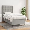 vidaXL Sommier &agrave; lattes de lit avec matelas Gris clair 90x200 cm Tissu