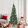 vidaXL Arbre de No&euml;l artificiel d'angle Vert 180 cm PVC et m&eacute;tal