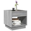 vidaXL Table basse avec LED infini sonoma gris 50x50x50 cm