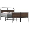 vidaXL Cadre de lit sans matelas 135x190 cm ch&ecirc;ne marron