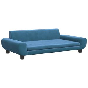vidaXL Lit pour chien bleu 100x54x33 cm velours