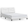 vidaXL Cadre de lit sans matelas Hvar blanc 120x200 cm similicuir