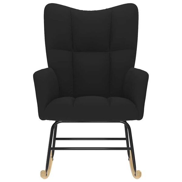 vidaXL Chaise &agrave; bascule Noir Tissu