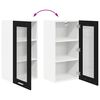 vidaXL Armoire suspendue Ch&ecirc;ne noir 40 x 31 x 80 cm Bois d'ing&eacute;nierie