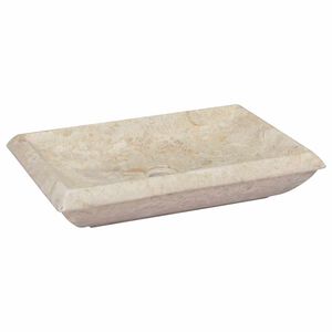 vidaXL Lavabo Cr&egrave;me 50x35x10 cm Marbre