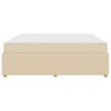 vidaXL Cadre de lit avec matelas Cr&egrave;me 180 x 200 cm tissu