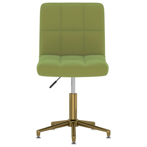 vidaXL Chaises pivotantes &agrave; manger lot de 2 vert clair velours