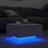 vidaXL Table basse avec lumières LED blanc 55x55x31 cm