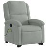 vidaXL Fauteuil de massage inclinable Gris clair Velours