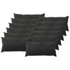 vidaXL Coussin avec oreiller HEERLEN 12 pi&egrave;ces Noir Velours