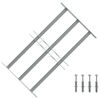vidaXL Grille r&eacute;glable de s&eacute;curit&eacute; de fen&ecirc;tres et 3 barres 500-650 mm