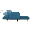 vidaXL Canap&eacute;-lit en forme de L bleu 275x140x70 cm velours