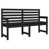 vidaXL Banc de jardin noir 159,5x48x91,5 cm bois massif de pin