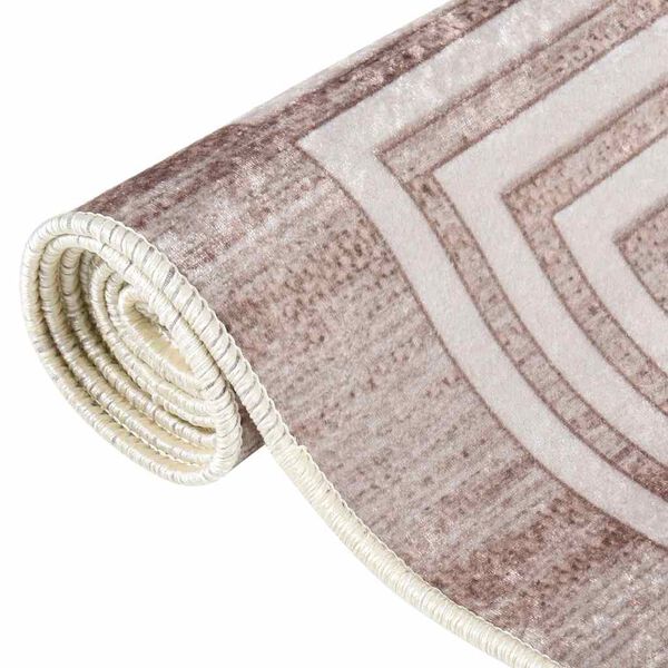 vidaXL Tapis lavable 80x300 cm Beige