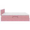 vidaXL Lit de Rangement avec matelas Rose 160 x 200 cm Velours