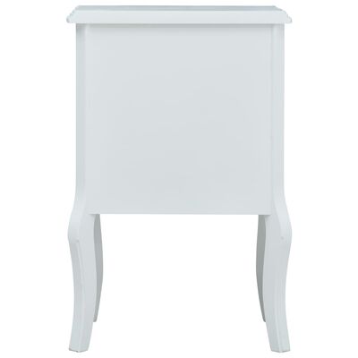 vidaXL Table de chevet Blanc et gris 43x32x65 cm MDF