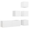 vidaXL Ensemble de meuble TV 5 pcs Blanc Bois d'ingénierie
