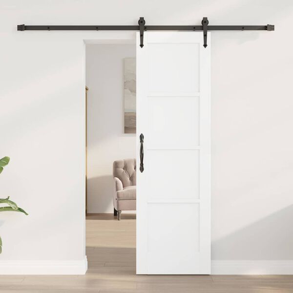 vidaXL Porte coulissante ORKDAL Blanc 61 x 198,5 cm Bois de pin massif