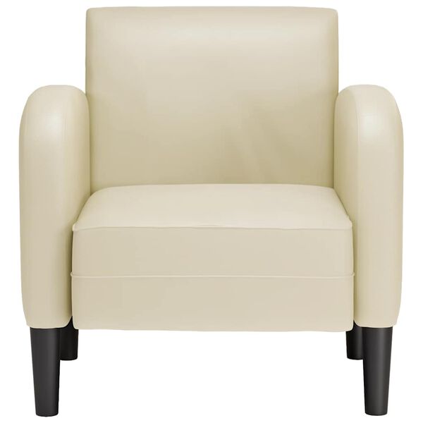 vidaXL Chaise de canap&eacute; avec accoudoirs cr&egrave;me 54 cm similicuir