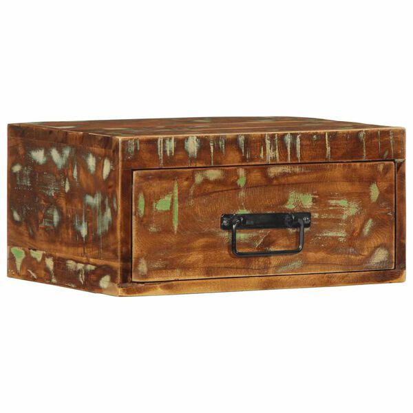 vidaXL Tables de chevet murales 2 pcs bois massif de récupération