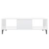 vidaXL Table basse blanc brillant 103,5x60x35 cm bois d'ing&eacute;nierie