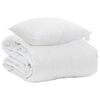 vidaXL Duvet d'&eacute;t&eacute; simple avec oreiller 2 pc Blanc Microfibre