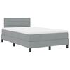 vidaXL Lit &agrave; ressorts avec matelas Gris clair 120 x 200 cm tissu