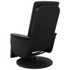 vidaXL Fauteuil inclinable avec repose-pieds noir similicuir