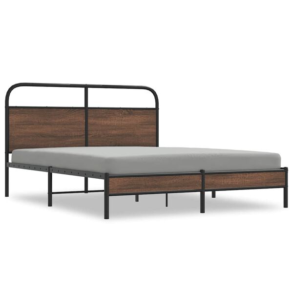vidaXL Cadre de lit sans matelas 160x200 cm ch&ecirc;ne marron