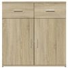 vidaXL Buffets 2 pcs ch&ecirc;ne sonoma 79x38x80 cm bois d'ing&eacute;nierie