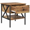 vidaXL Table de chevet avec tiroir 2 pcs Bois ancien 40 x 42 x 45 cm