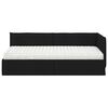 vidaXL Cadre de lit d'angle avec matelas 2 pcs Vert Velours