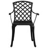 vidaXL Chaises de jardin lot de 4 Aluminium coulé Noir